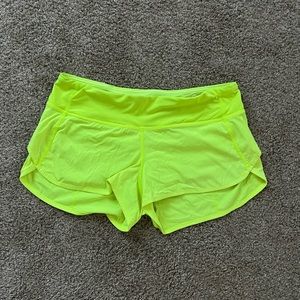Neon Yellow Lululemon shorts